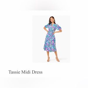 Size 0 in Lilly Pulitzer dress with beautiful puffed sleeves